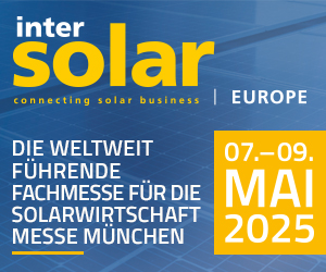 Banner zu Intersolar Europe – Die weltweit führende Fachmesse für die Solarwirtschaft, 7.–9. Mai 2025 in München