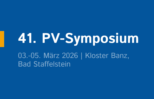 03. bis 05.03.2026 – PV-Symposium 2026 in Kloster Banz, Bad Staffelstein